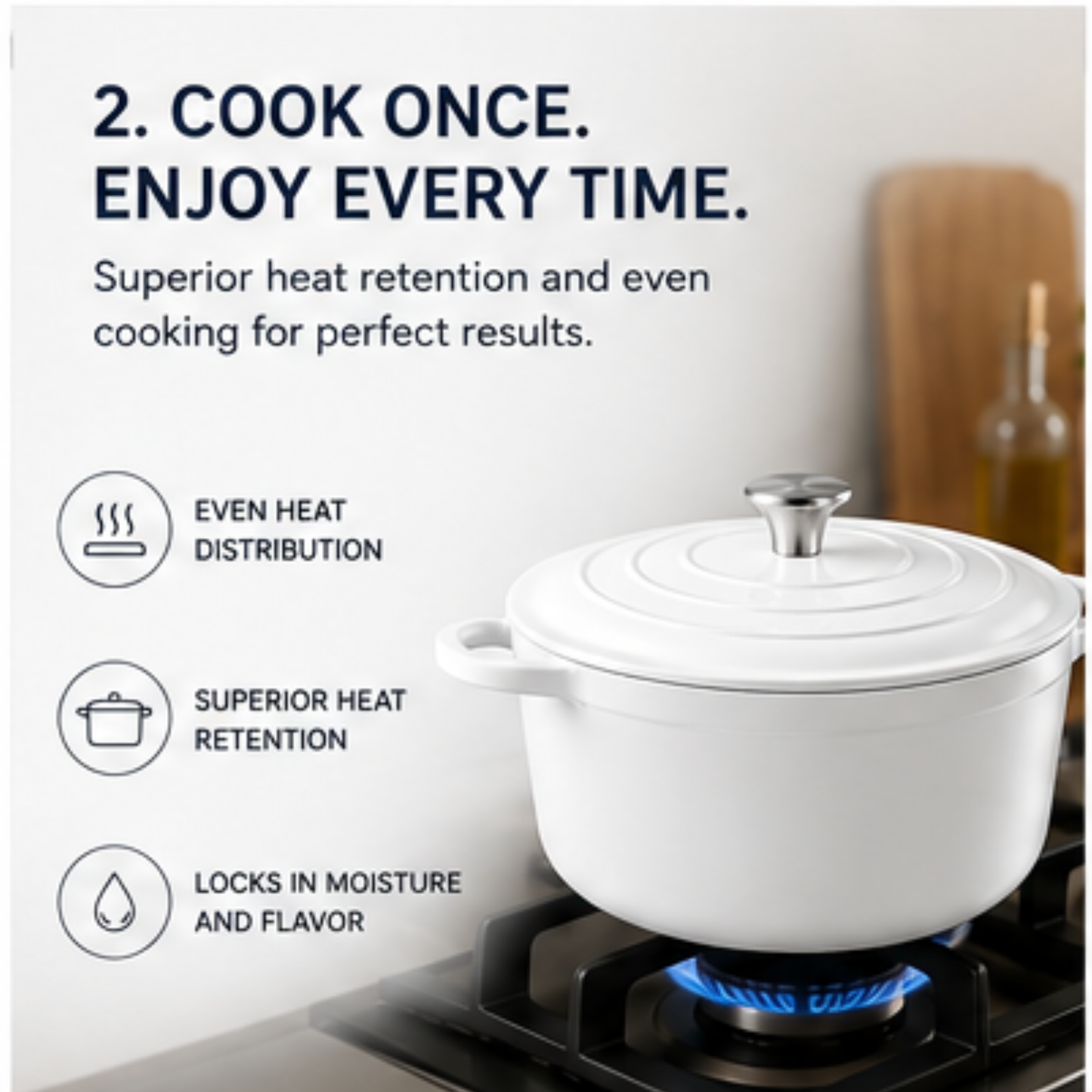 Premium Enameled Cast Iron Dutch Oven – Durable, Versatile & Beautiful