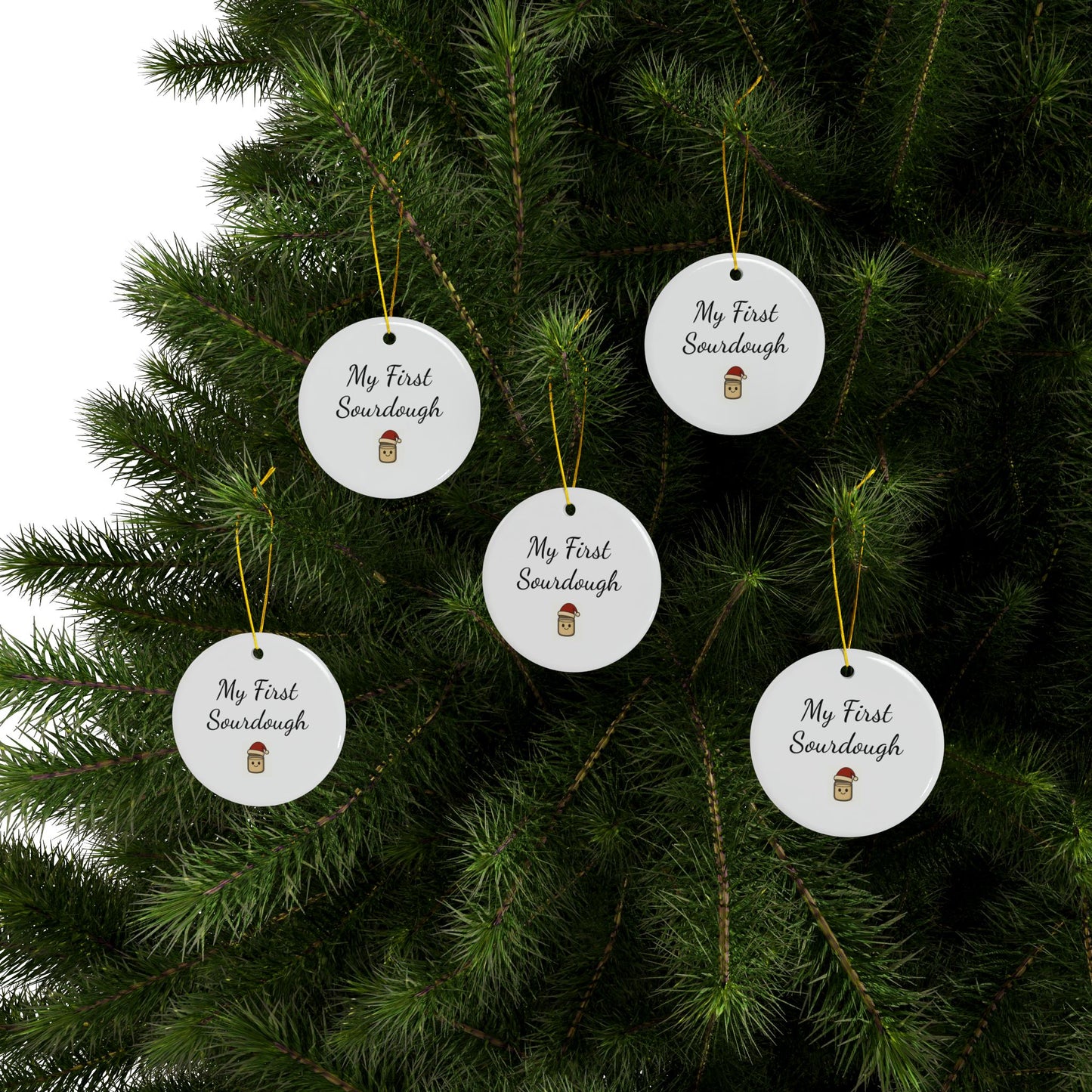 Christmas Baking Ceramic Ornaments for bakers ornament for Christmas gift bakery friends family or couples