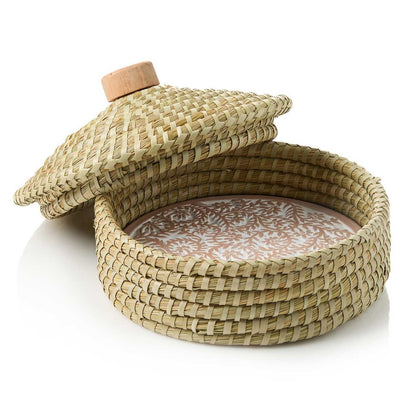 Bread Warmer Round with Lid and Terracotta stone for Tortillas, Bread and more. Gift for bakers and for any occasion, Thanksgiving, Christmas, Family Gathering. Natural finish.